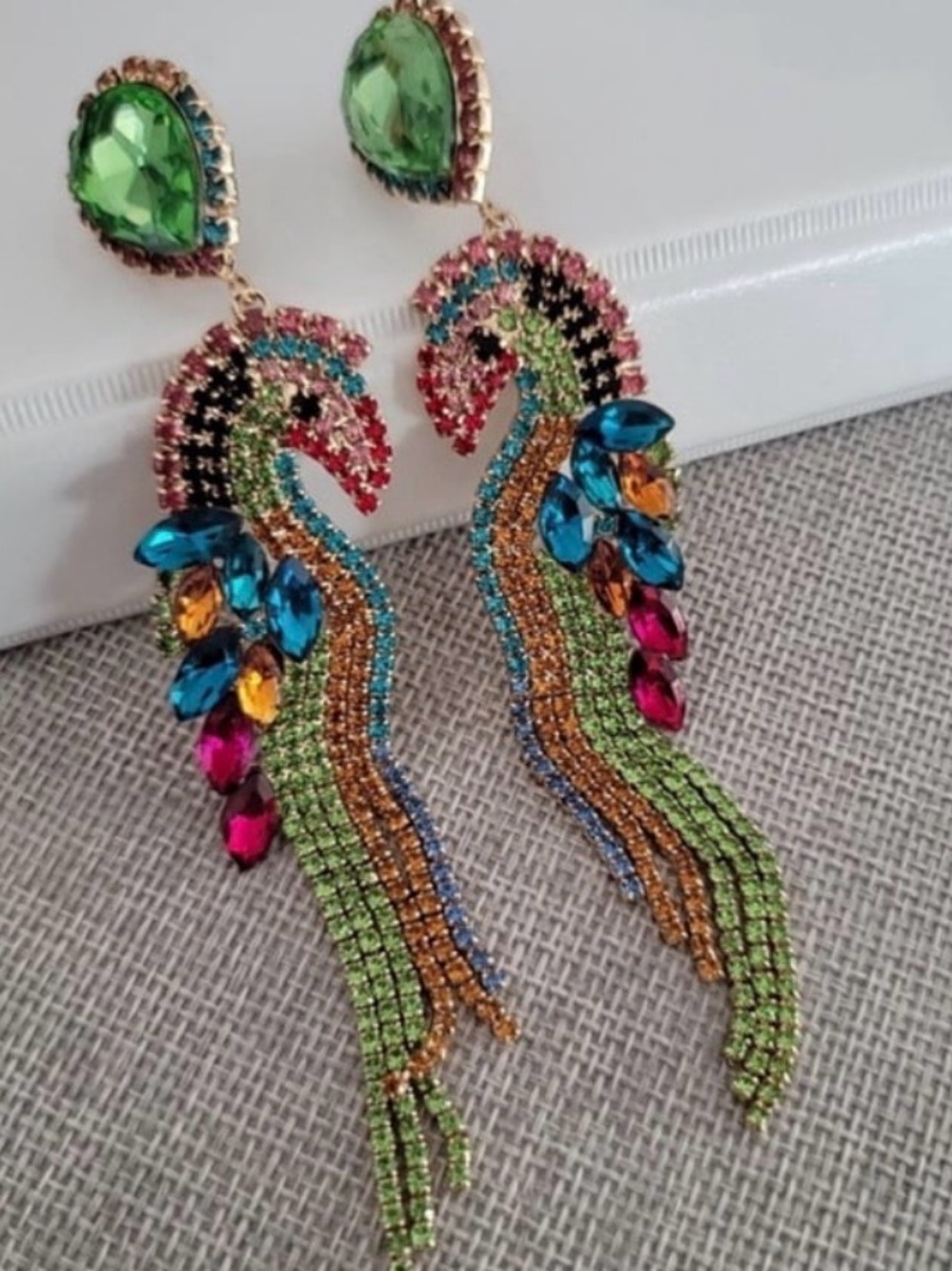 New Natasha PARROT JUNGLE earrings - Picture 12 of 17